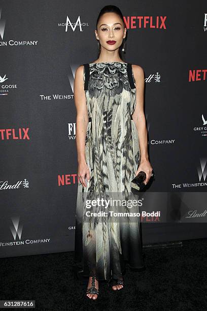 Actress Cara Santana attends The Weinstein Company and Netflix Golden Globe Party, presented with FIJI Water, Grey Goose Vodka, Lindt Chocolate, and...