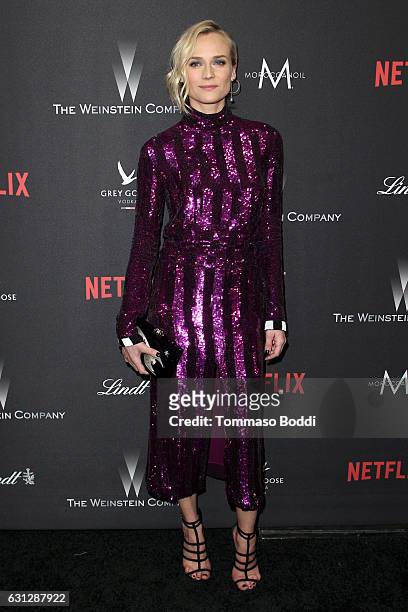 Actress Diane Kruger attends The Weinstein Company and Netflix Golden Globe Party, presented with FIJI Water, Grey Goose Vodka, Lindt Chocolate, and...
