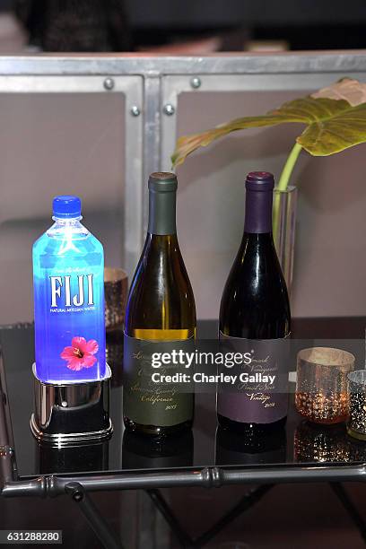 View of the atmosphere at The Weinstein Company and Netflix Golden Globes Party presented with Landmark Vineyards at The Beverly Hilton Hotel on...