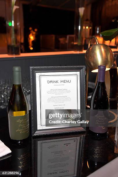 View of the atmosphere at The Weinstein Company and Netflix Golden Globes Party presented with Landmark Vineyards at The Beverly Hilton Hotel on...