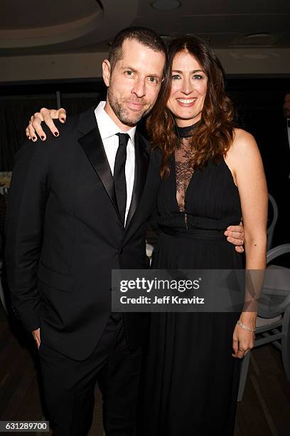 Writer/producers D. B. Weiss and Andrea Troyer attend HBO's Official Golden Globe Awards After Party at Circa 55 Restaurant on January 8, 2017 in...