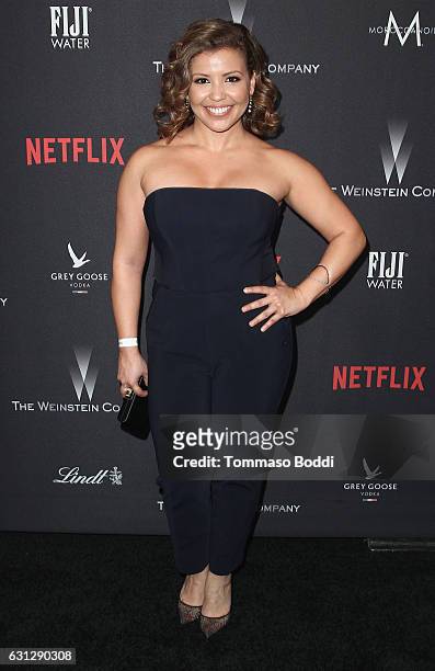 Actress Justina Machado attends The Weinstein Company and Netflix Golden Globe Party, presented with FIJI Water, Grey Goose Vodka, Lindt Chocolate,...