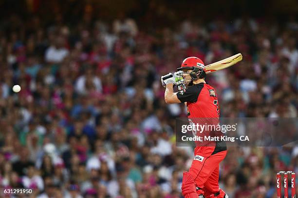 Cameron White of the Renegades bats during the Big Bash League match between the Sydney Sixers and the Melbourne Renegades at Sydney Cricket Ground...