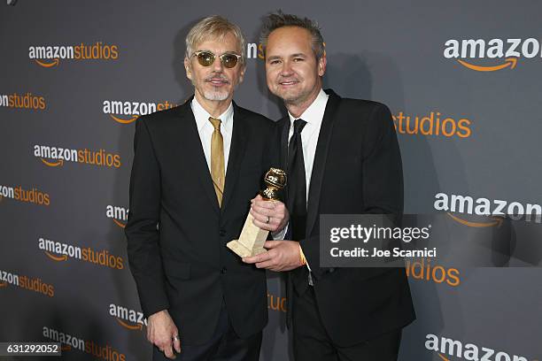Actor Billy Bob Thornton and Head of Amazon Studios Roy Price attend Amazon Studios Golden Globes Celebration at The Beverly Hilton Hotel on January...