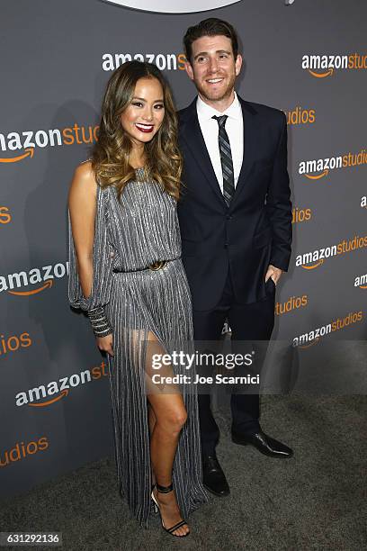 Actors Jamie Chung and Bryan Greenberg attend Amazon Studios Golden Globes Celebration at The Beverly Hilton Hotel on January 8, 2017 in Beverly...