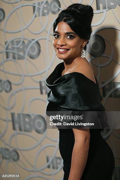 Actress Amara Karan arrives at HBO's Official Golden Globe Awards after party at the Circa 55 Restaurant on January 8, 2017 in Los Angeles,...