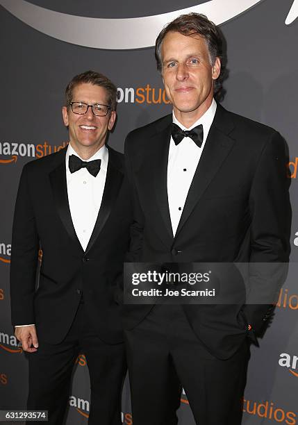 Former White House Press Secretary Jay Carney and Amazon Senior Vice President , Business DevelopmentKeffrey Blackburn attend Amazon Studios Golden...