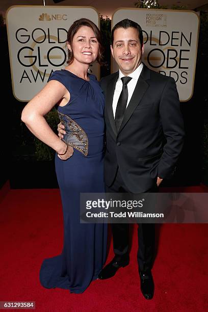 President of The Weinstein Company David Glasser and Michelle Glasser attend the 74th Annual Golden Globe Awards at The Beverly Hilton Hotel on...