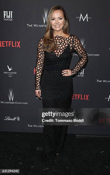 Actress Nicole Lapin attends The Weinstein Company and Netflix Golden Globe Party, presented with FIJI Water, Grey Goose Vodka, Lindt Chocolate, and...