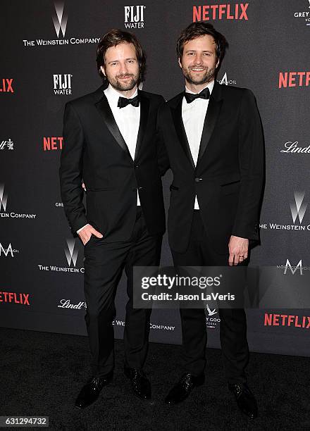 Producers Matt Duffer and Ross Duffer attend the 2017 Weinstein Company and Netflix Golden Globes after party on January 8, 2017 in Los Angeles,...