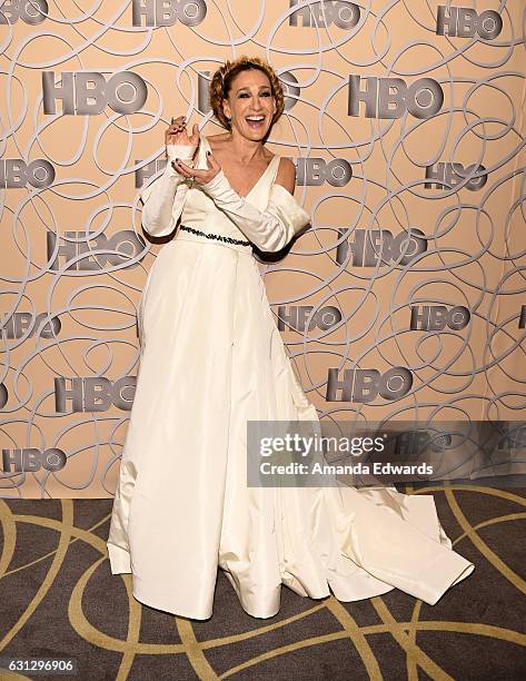 Actress Sarah Jessica Parker arrives at HBO's Official Golden Globe Awards After Party at Circa 55 Restaurant on January 8, 2017 in Los Angeles,...