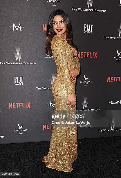 Actress Priyanka Chopra attends the 2017 Weinstein Company and Netflix Golden Globes after party on January 8, 2017 in Los Angeles, California.