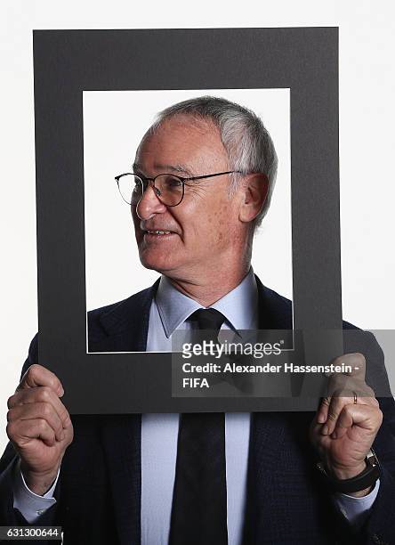 The Best FIFA Men's Coach nominee Claudio Ranieri of Italy and Leicester poses prior to The Best FIFA Football Awards at Kameha Zurich Hotel on...