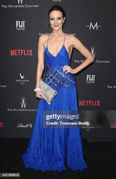 Actress Brianne Davis attends The Weinstein Company and Netflix Golden Globe Party, presented with FIJI Water, Grey Goose Vodka, Lindt Chocolate, and...