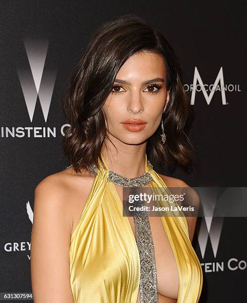 Emily Ratajkowski attends the 2017 Weinstein Company and Netflix Golden Globes after party on January 8, 2017 in Los Angeles, California.