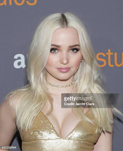 Actress Dove Cameron attends the Amazon Studios Golden Globes Party at The Beverly Hilton Hotel on January 8, 2017 in Beverly Hills, California.