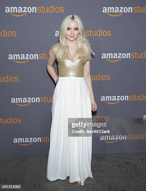 Actress Dove Cameron attends the Amazon Studios Golden Globes Party at The Beverly Hilton Hotel on January 8, 2017 in Beverly Hills, California.