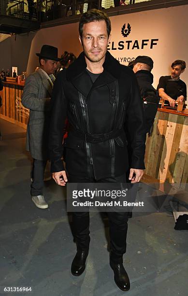 Paul Sculfor attends the Belstaff presentation during London Fashion Week Men's January 2017 collections at Ambika P3 on January 9, 2017 in London,...