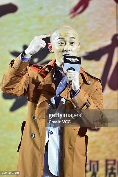 Actor and singer Raymond Lam attends the press conference of TV series "The Legends of Monkey King" on January 9, 2017 in Shanghai, China.