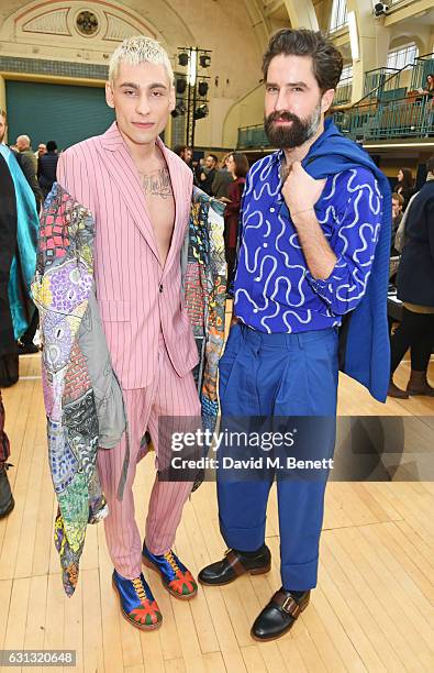 Kyle De'Volle attends the Vivienne Westwood show during London Fashion Week Men's January 2017 collections at Seymour Leisure Centre on January 9,...