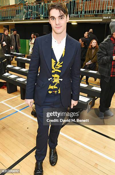 Mitte attends the Vivienne Westwood show during London Fashion Week Men's January 2017 collections at Seymour Leisure Centre on January 9, 2017 in...