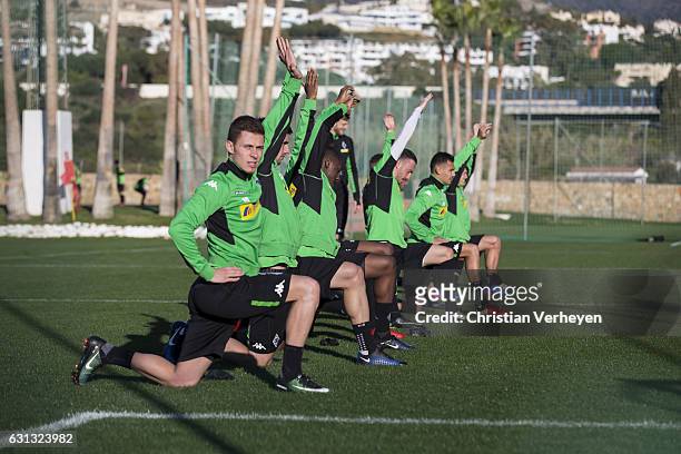 Impressions during a Training Session at Borussia Moenchengladbach Training Camp on January 09, 2017 in Marbella, Spain.