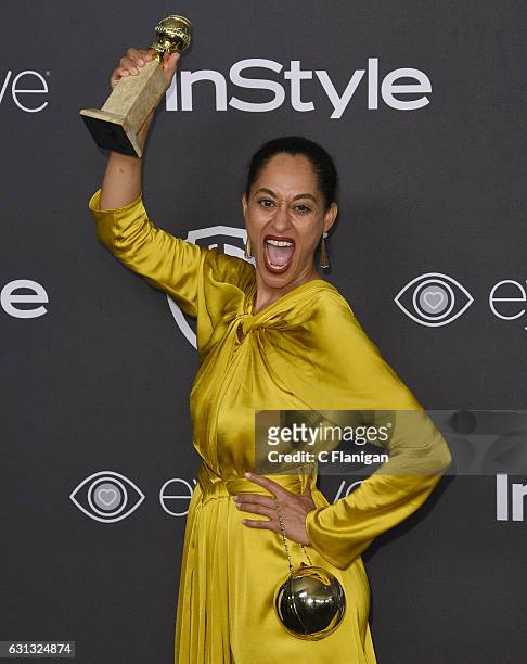 Actress Tracee Ellis Ross attends the 18th Annual Post-Golden Globes Party hosted by Warner Bros. Pictures and InStyle at The Beverly Hilton Hotel on...