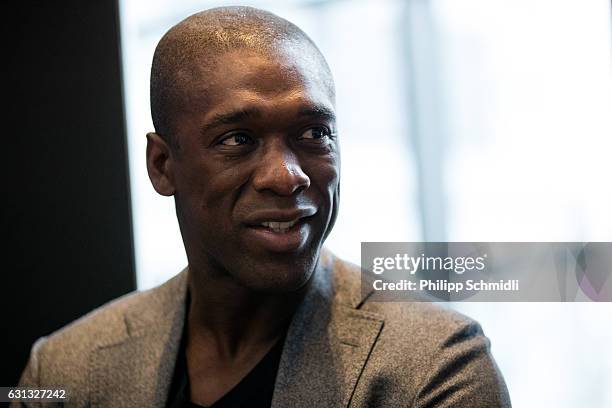 Clarence Seedorf attends a press conference prior to The Best FIFA Football Awards 2016 at the Kameha Grand Zurich hotel on January 9, 2017 in...