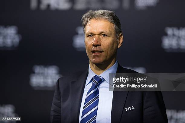 Marco van Basten of the Netherlands arrives for The Best FIFA Football Awards 2016 on January 9, 2017 in Zurich, Switzerland.