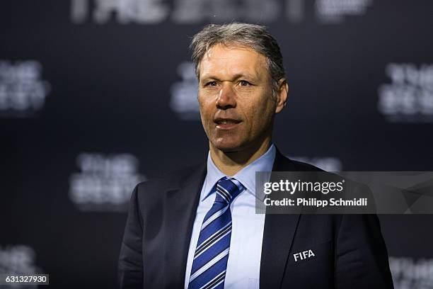 Marco van Basten of the Netherlands arrives for The Best FIFA Football Awards 2016 on January 9, 2017 in Zurich, Switzerland.