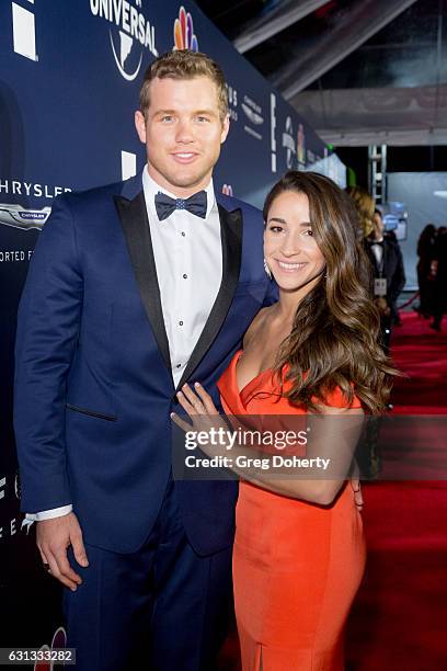 Player Colton Underwood and Olympic Gymnast Aly Raisman arrives at the NBCUniversal's 74th Annual Golden Globes After Party at The Beverly Hilton...