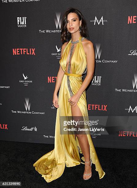 Emily Ratajkowski attends the 2017 Weinstein Company and Netflix Golden Globes after party on January 8, 2017 in Los Angeles, California.