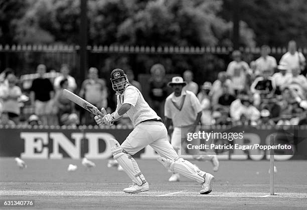 Mark Waugh batting for Australia during his innings of 138 in the 4th Test match between Australia and England at the Adeleiade Oval, Adelaide,...