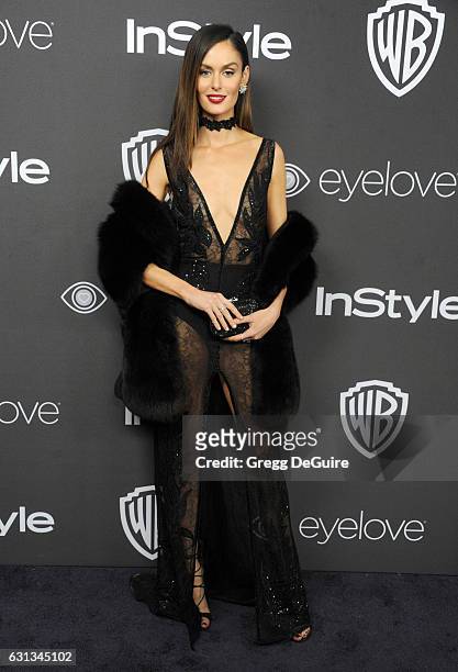 Model Nicole Trunfio arrives at the 18th Annual Post-Golden Globes Party hosted by Warner Bros. Pictures and InStyle at The Beverly Hilton Hotel on...