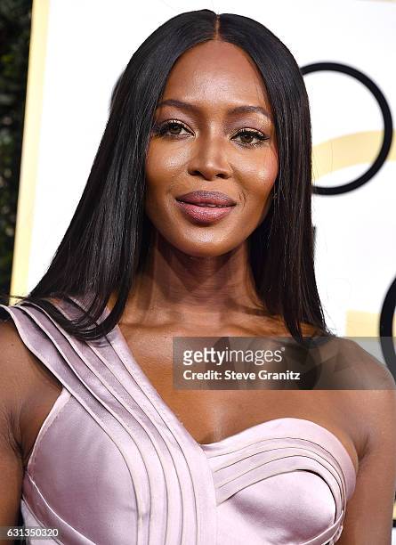 Naomi Campbell arrives at the 74th Annual Golden Globe Awards at The Beverly Hilton Hotel on January 8, 2017 in Beverly Hills, California.