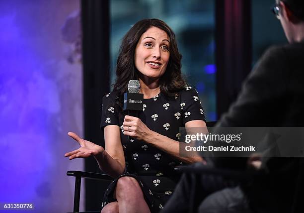 Lisa Edelstein attends the Build Series to discuss the new season of 'Girlfriends' Guide to Divorce' at AOL HQ on January 9, 2017 in New York City.