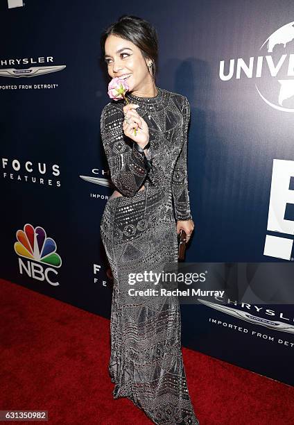 Actress Vanessa Hudgens attends the Universal, NBC, Focus Features, E! Entertainment Golden Globes after party sponsored by Chrysler on January 8,...