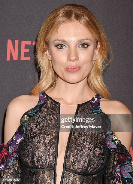 Model/actress Bar Paly attends The Weinstein Company and Netflix Golden Globe Party, presented with FIJI Water, Grey Goose Vodka, Lindt Chocolate,...