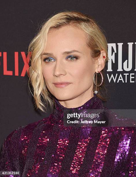 Actress Diane Kruger attends The Weinstein Company and Netflix Golden Globe Party, presented with FIJI Water, Grey Goose Vodka, Lindt Chocolate, and...