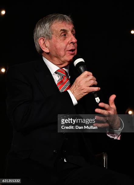 Sir Ian McGeechan speaks during the Rugby Union Writers' Club Annual Dinner & Awards at the London Marriott Hotel Grosvenor Square on January 9, 2017...