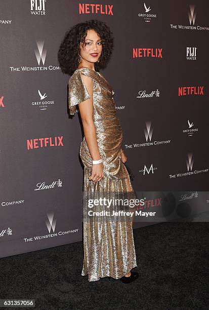 Actress Christina Karis attends The Weinstein Company and Netflix Golden Globe Party, presented with FIJI Water, Grey Goose Vodka, Lindt Chocolate,...