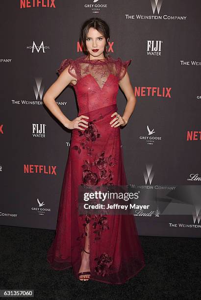 Maya Henry attends The Weinstein Company and Netflix Golden Globe Party, presented with FIJI Water, Grey Goose Vodka, Lindt Chocolate, and Moroccan...