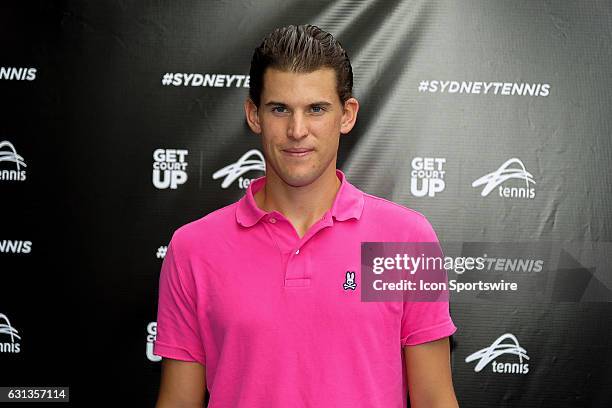 Dominic Thiem arrives on the Blue Carpet ahead of the FAST4 Showdown AUS v WORLD played at the International Convention Center in Sydney.