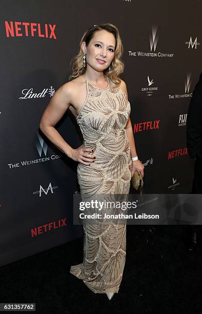 Kimberly Bigsby attends The Weinstein Company and Netflix Golden Globes Party presented with FIJI Water at The Beverly Hilton Hotel on January 8,...