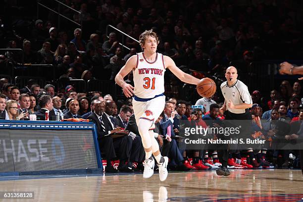 Ron Baker of the New York Knicks ;htb ;against the New Orleans Pelicans on January 9, 2017 at Madison Square Garden in New York, NY. NOTE TO USER:...