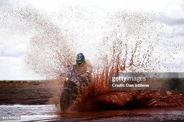 Milan Engel of the Czech Republic and KTM rides a 450 Rally Replica KTM bike in the Classe 2.1 : Super Production during stage seven of the 2017...