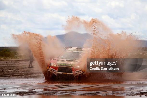 Nicolas Fuchs of Peru and HRX Wevers Sport drives with co-driver Fernando Mussano of Argentina in the Ford HRX car in the Classe : T1.1 : 4x4...