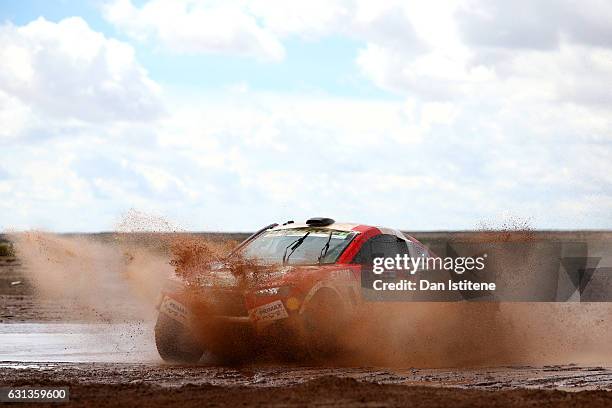 Nicolas Fuchs of Peru and HRX Wevers Sport drives with co-driver Fernando Mussano of Argentina in the Ford HRX car in the Classe : T1.1 : 4x4...