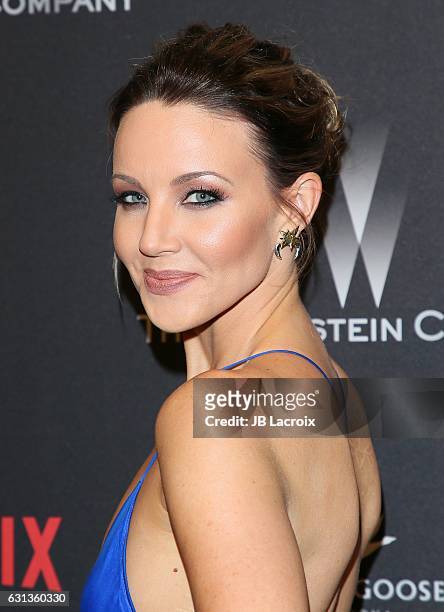 Brianne Davis attends The Weinstein Company and Netflix Golden Globe Party, presented with FIJI Water, Grey Goose Vodka, Lindt Chocolate, and...