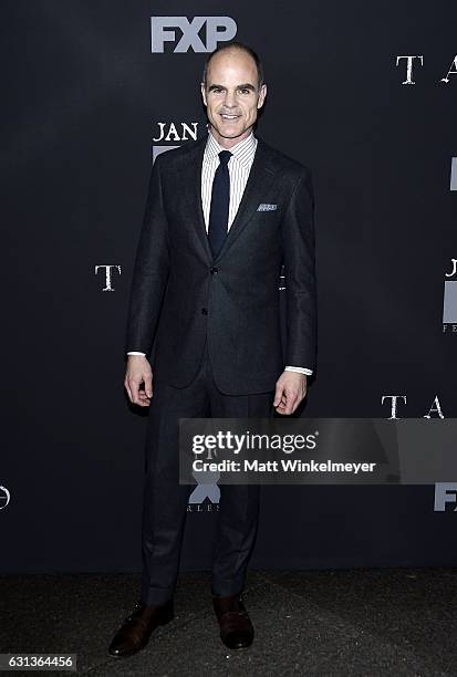 Actor Michael Kelly attends the premiere of FX's "Taboo" at DGA Theater on January 9, 2017 in Los Angeles, California.